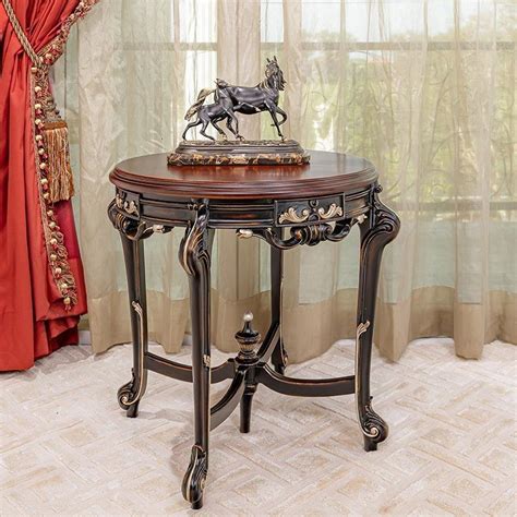 Buy Graceful Carved Round Table in Premium Teak Wood Online | Wooden ...