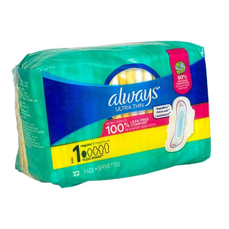 Wholesale Always Ultra Thin Maxi Pads With Wings Size 1- 22 ct - Weiner ...
