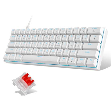 Amazon.in: Buy MageGee 60 Percent Mechanical Gaming Keyboard, White ...