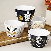 Buy Nestasia 350ml Ceramic Bowl Set of 4 – Microwave & Dishwasher Safe ...