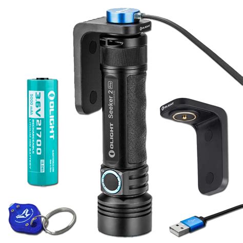 Olight Seeker 2 Pro 3200 Lumen Rechargeable LED Flashlight with 2x ...
