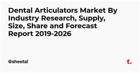 Dental Articulators Market By Industry Research, Supply, Size, Share ...