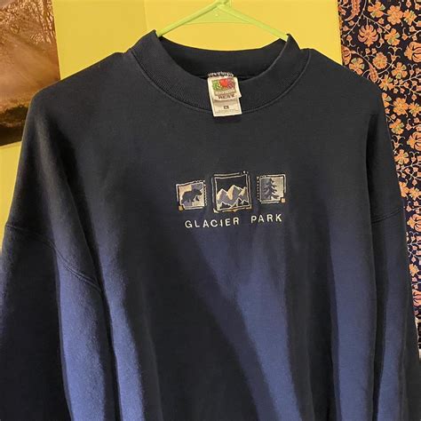 Fruit of the Loom brand Glacier Park sweater Size XL - Depop