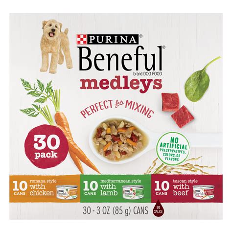 Purina Beneful Wet Dog Food Variety Pack, Medleys Tuscan, Romana ...