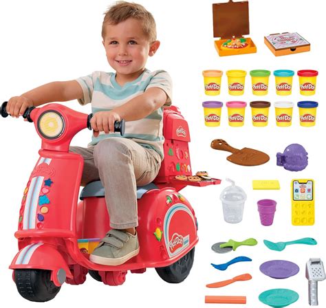 Play-Doh Pizza Delivery Scooter Playset, Non-Toxic Modelling Compound ...