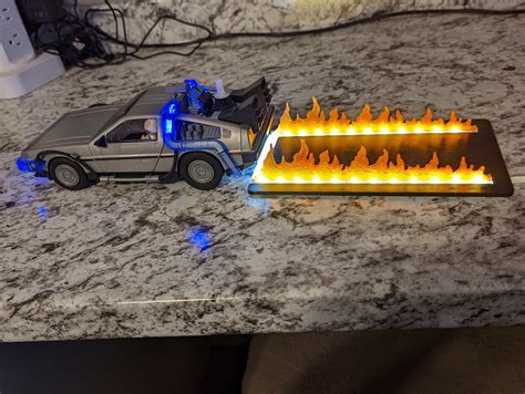 V2 Fire/flame Trails and Light Base for Back to the Future - Etsy