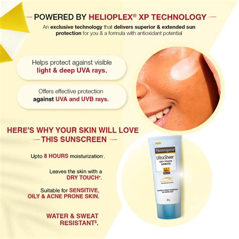 Neutrogena Ultrasheer SPF 50+ PA+++ Face Sunscreen With Helioplex For ...