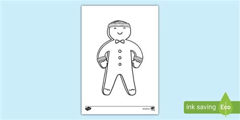Gingerbread Man Power Stance Colouring Sheet | Twinkl Colour