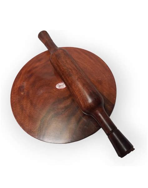 Buy WOOD DECOR Wooden Pure Rosewood Wooden Chakla Belan Rolling Pin ...