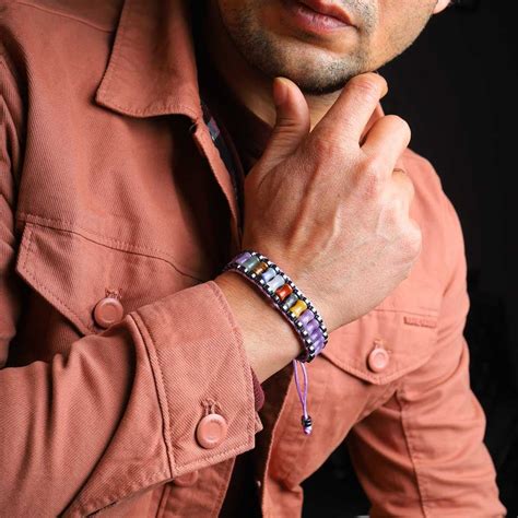 Immensity Of Self Worth Men Amethyst Chakra Bracelet