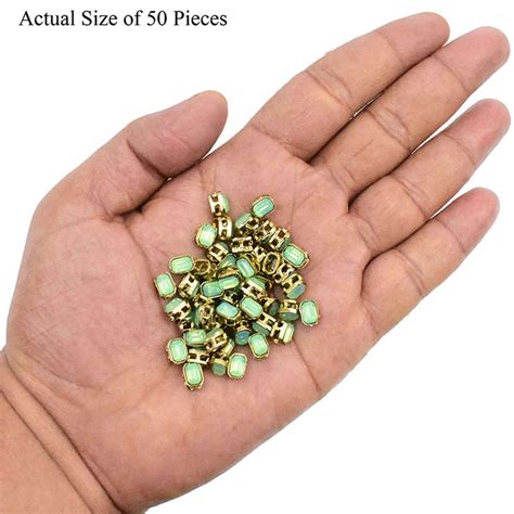 Buy Rectangle Kundan Rhinestones Online In Claw Setting, Free Shipping ...