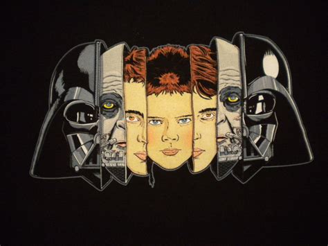 STAR WARS DARTH VADER T-SHIRT Many Faces of Vader Art Anakin Skywalker ...