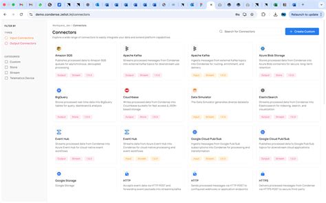 Deploy an Input Connector | v2.4.0 | Condense Documentation