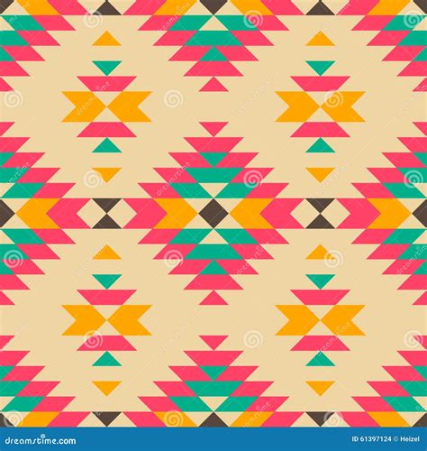 Native american pattern stock vector. Illustration of design - 61397124