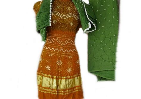 Pure Gaji Silk Bandhej Salwar Suit - Leheriya.com
