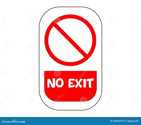 No Exit Sign Vector Design Illustration Stock Vector - Illustration of ...