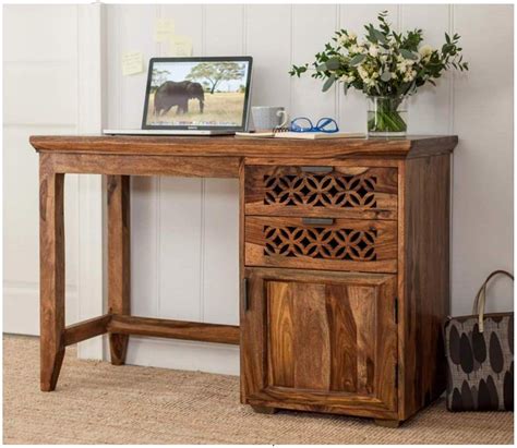 RSFURNITURE Solid Sheesham Wood Study Table for Adults | Computer Table ...