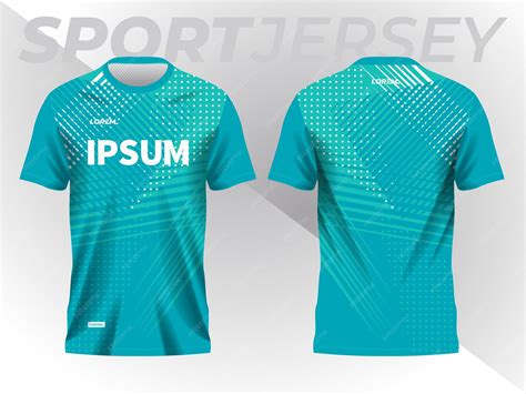 Abstract turquoise or jade jersey sport design template | Premium Vector