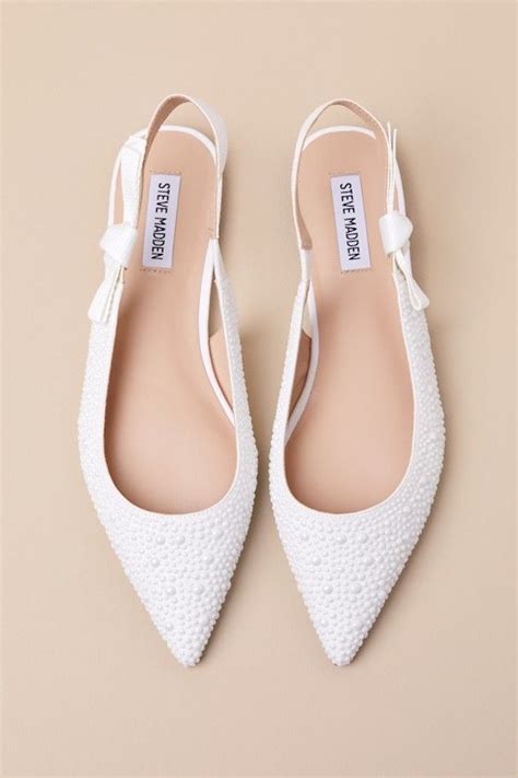 Wedding Flats Women's Pointed Toe Ballet Flats - Slingback Wedding ...