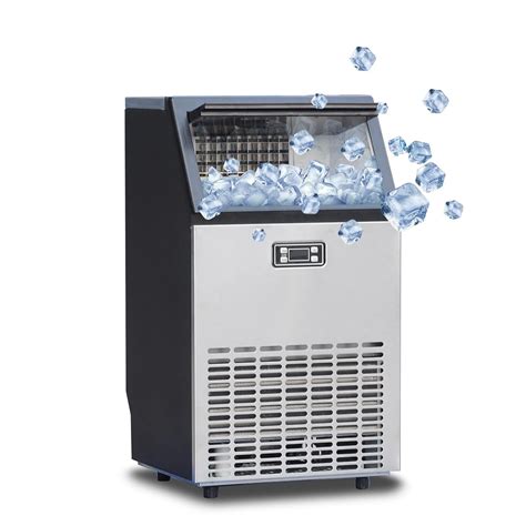 Smad Stainless Steel Commercial Ice Maker 100lbs Cube Machine ...