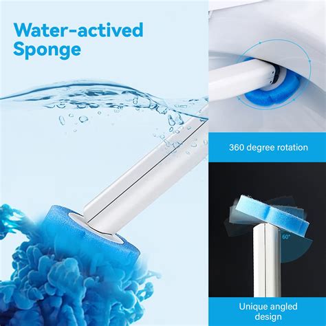 Buy Toilet Wand Kit- ELPHECO Toilet Disposable Brush and Holder Set ...