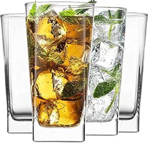 Buy CLVJ Premium Highball Long Water/Juice Glass Set - 320ML [Crystal ...