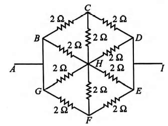 The effective resistance across the points A and I is