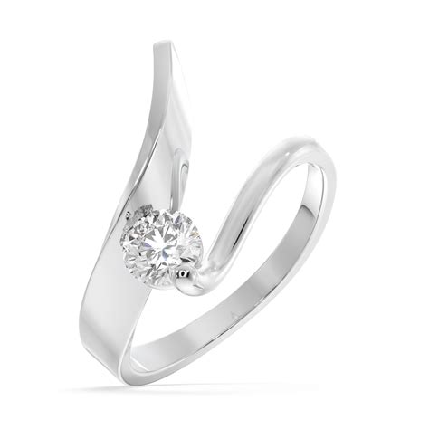 SY Women's Ring in Platinum, Modern Diamond – SYNDIORA