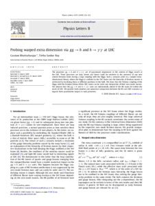 Probing warped extra dimension via gg → h and h → γγ at LHC ...