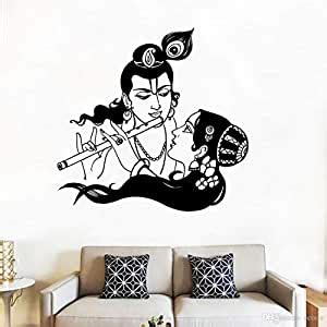 Ghar Kraft Radhe Krishna Self-Adhesive Wall Sticker for Home Decor ...