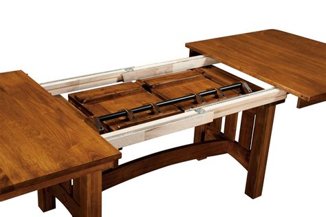 Vancouver Trestle Table Butterfly Leaf Detail — Everything Amish