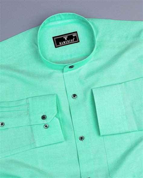 Mint Green Plain Oxford Cotton Shirt – Hamercop
