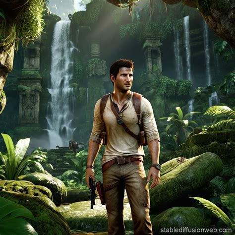 Hyperrealistic Jungle Setting with Nathan Drake | Stable Diffusion Online