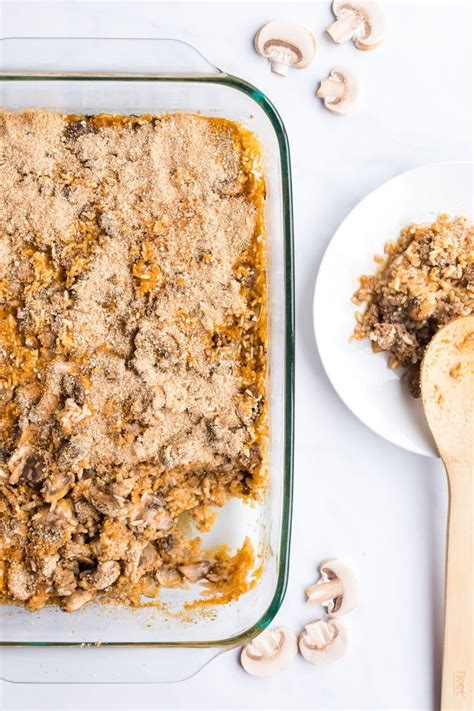 Easy Ground Beef and Mushroom Casserole - Celebrate and Have Fun