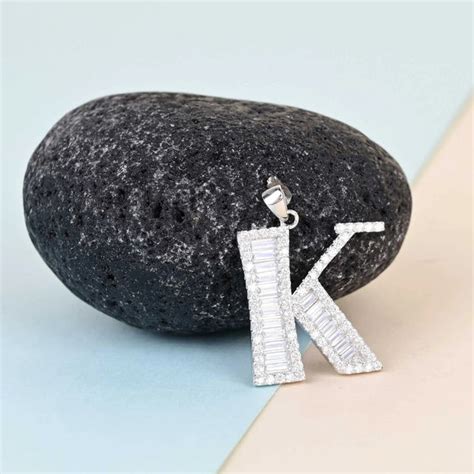 Silver K Alphabet Locket Online in India | Touch925