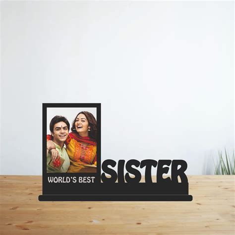 GIFT JAIPUR SISTER name frame Wooden table top Photo Frame 11 X 9 inch ...