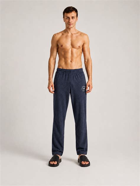 Men Solid Straight Pure Cotton Lounge Pant