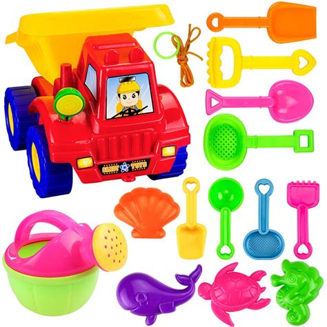 Buy Windfall Kids Beach Sand Toys Set Cartoon Mold Bucket Castle ...