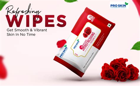 PROSKIN Rose Water Refreshing Wet Wipes | Face Cleansing Wipes | Made ...