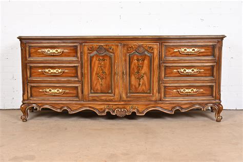 Drexel Heritage French Provincial Louis XV Carved Walnut Dresser or ...