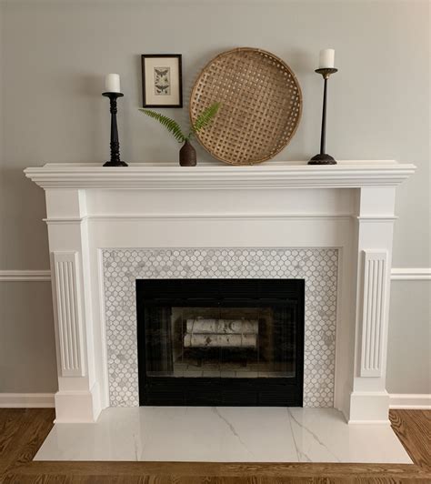 How to add herringbone marble tile to a fireplace – Artofit