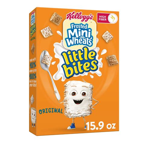 Kellogg's Frosted Mini-Wheats Little Bites Original, Crisp Breakfast ...