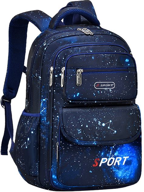 Lvelia Lightweight School Backpack for Boys, Blue Kids' Book Bag ...