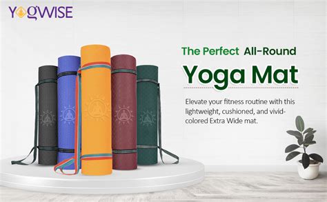 Yogwise Extra Thick EVA Yoga Mat with Water-Resistant Cover Bag ...