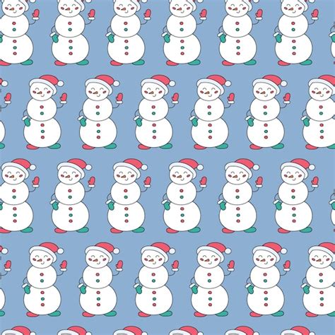 Fond transparent de bonhommes de neige Modèle de doodle d'hiver mignon ...