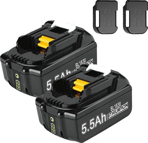 2 Pack 5500mAh BL1850B Li-ion Replacement Battery Compatible with ...