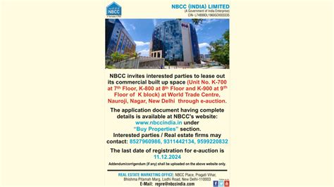 Buy Properties | NBCC (India) Ltd.