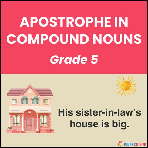 Class 5 Worksheet on Apostrophes in Compound Nouns | PlanetSpark