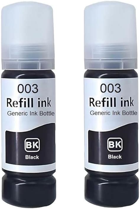 003 Black Refill Ink for Epson L3110, L3150, L3250, L3252 L3115, L3116 ...