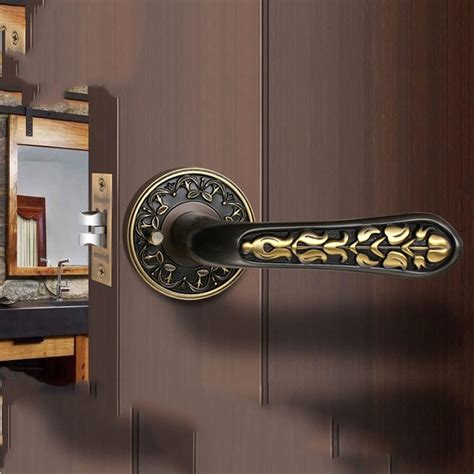 Buy Yushifa Door Levers All-Bronze Door Lock Door Levers Door Handle ...